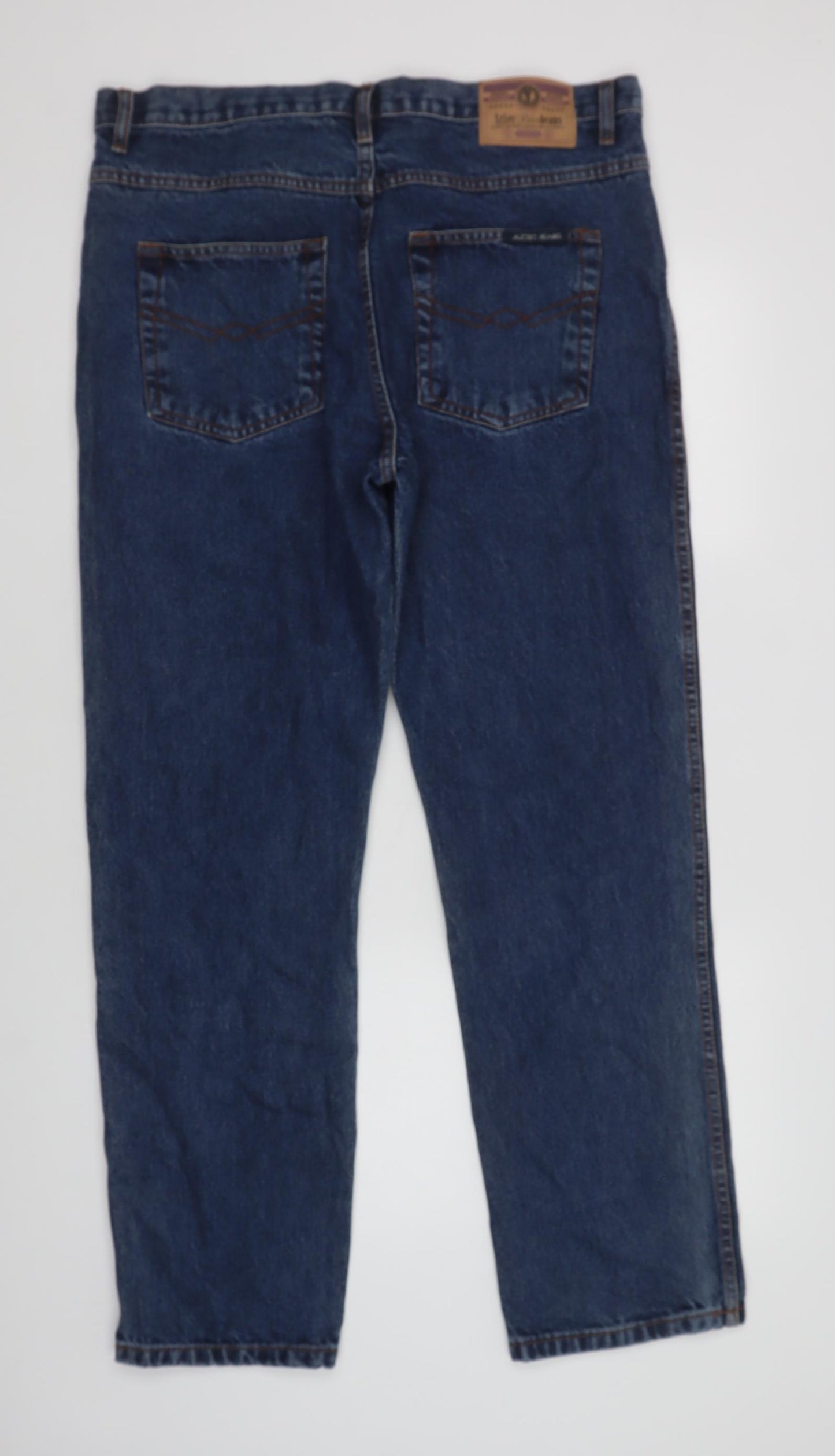 Aztec Blue Jeans Mens Blue  Cotton Straight Jeans Size 38 L31 in Regular Button