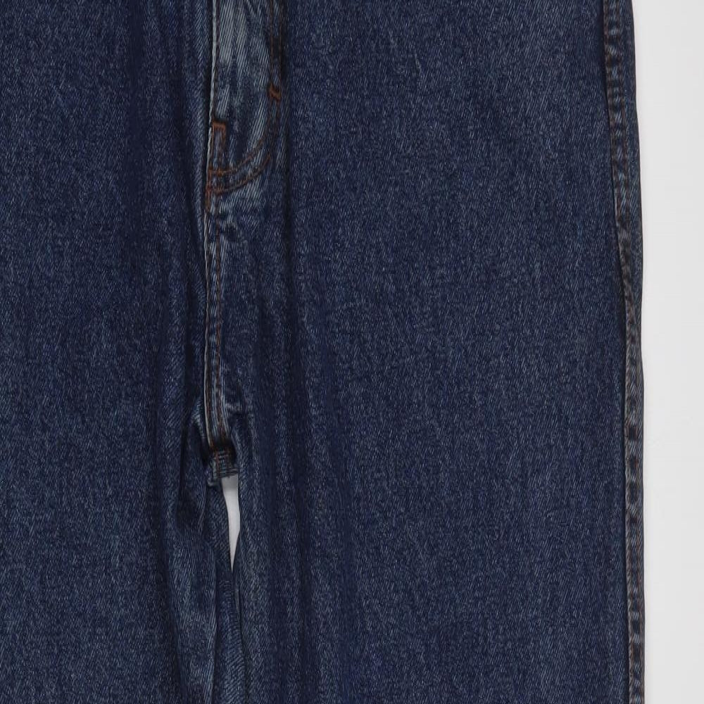 Aztec Blue Jeans Mens Blue  Cotton Straight Jeans Size 38 L31 in Regular Button
