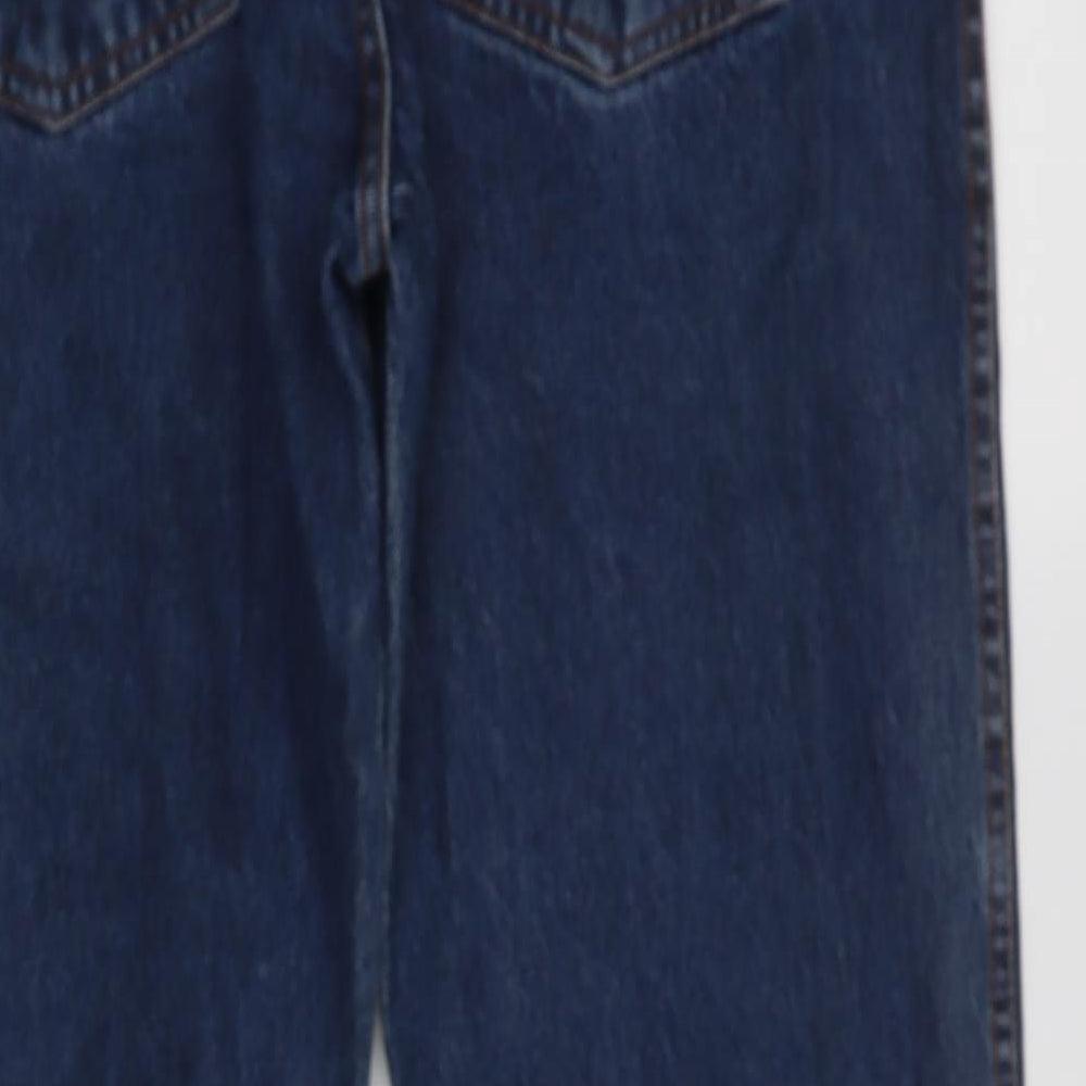 Aztec Blue Jeans Mens Blue  Cotton Straight Jeans Size 38 L31 in Regular Button