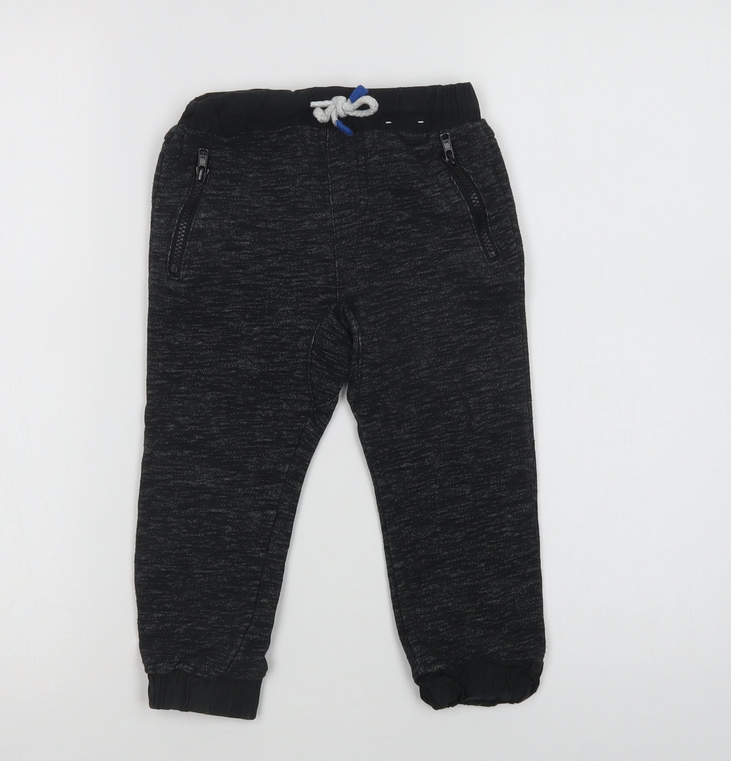 F&F Boys Grey  Cotton Jogger Trousers Size 3-4 Years  Regular Drawstring