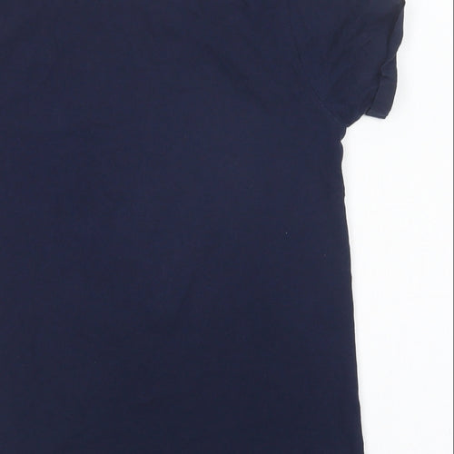 Primark Girls Blue  Cotton Pullover T-Shirt Size 9-10 Years Crew Neck Pullover - J'adore