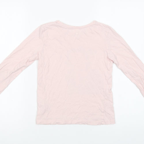 Primark Girls Pink  Cotton Basic T-Shirt Size 9-10 Years Crew Neck Pullover - Make A Wuish