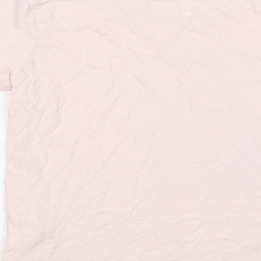 Primark Girls Pink  Cotton Basic T-Shirt Size 9-10 Years Crew Neck Pullover - Make A Wuish
