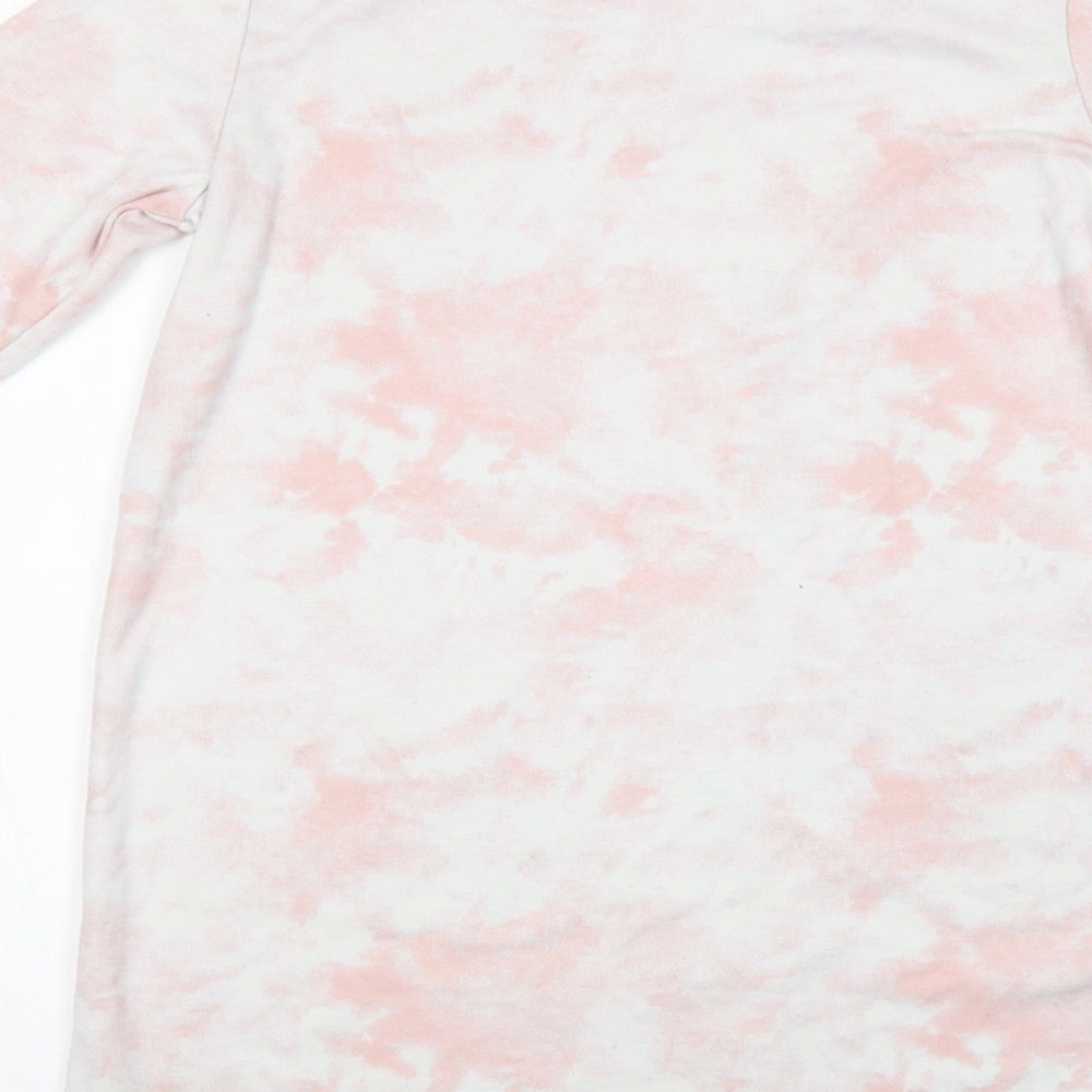 George Girls Pink Batik Polyester T-Shirt Dress  Size 9-10 Years  Crew Neck Pullover - Dreamer