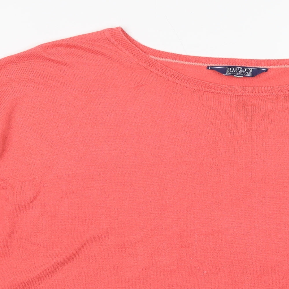 Joules Womens Pink Crew Neck  Acrylic Pullover Jumper Size XL