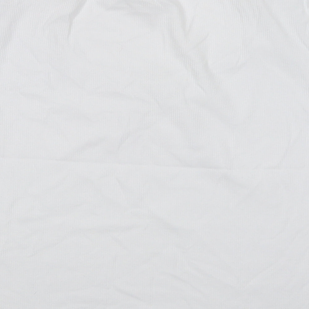 George Womens White  Polyester Basic T-Shirt Size 16 V-Neck