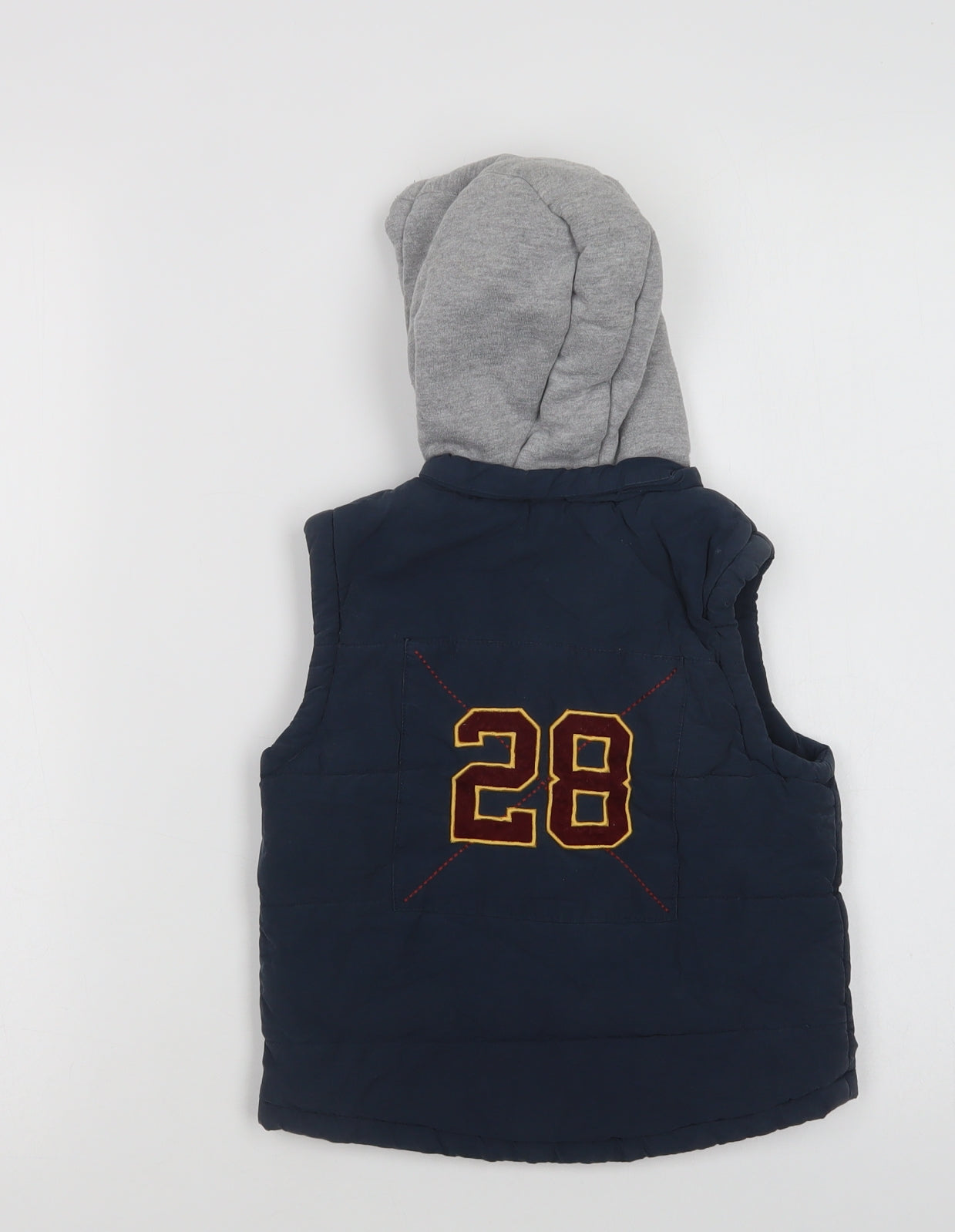 Dunnes Stores Boys Blue   Gilet Waistcoat Size 2-3 Years  Zip