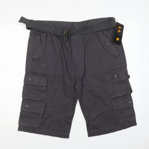 LL X Mens Grey  Cotton Cargo Shorts Size 40 L14 in Regular Button