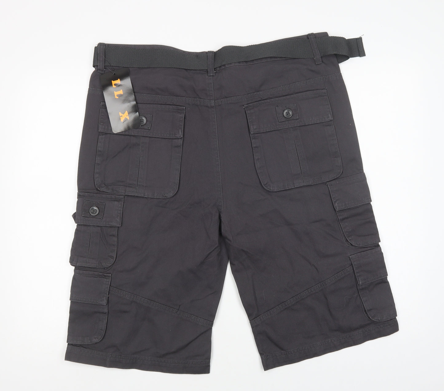 LL X Mens Grey  Cotton Cargo Shorts Size 40 L14 in Regular Button
