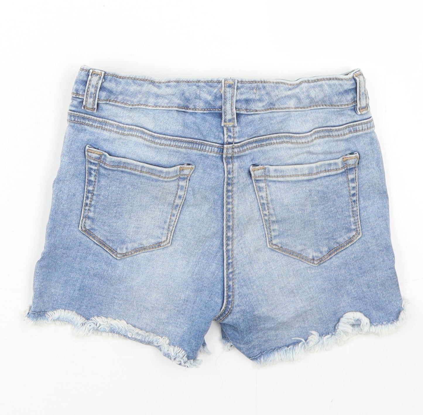 NEXT Girls Blue  Cotton Mom Shorts Size 7 Years  Regular