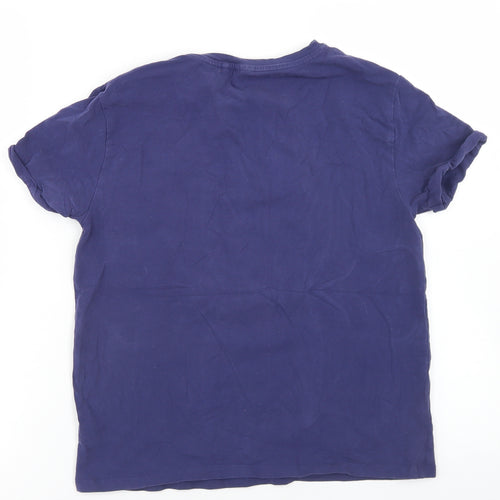 NEXT Girls Blue  Cotton Basic T-Shirt Size 12 Years Crew Neck  -  Be Awesome