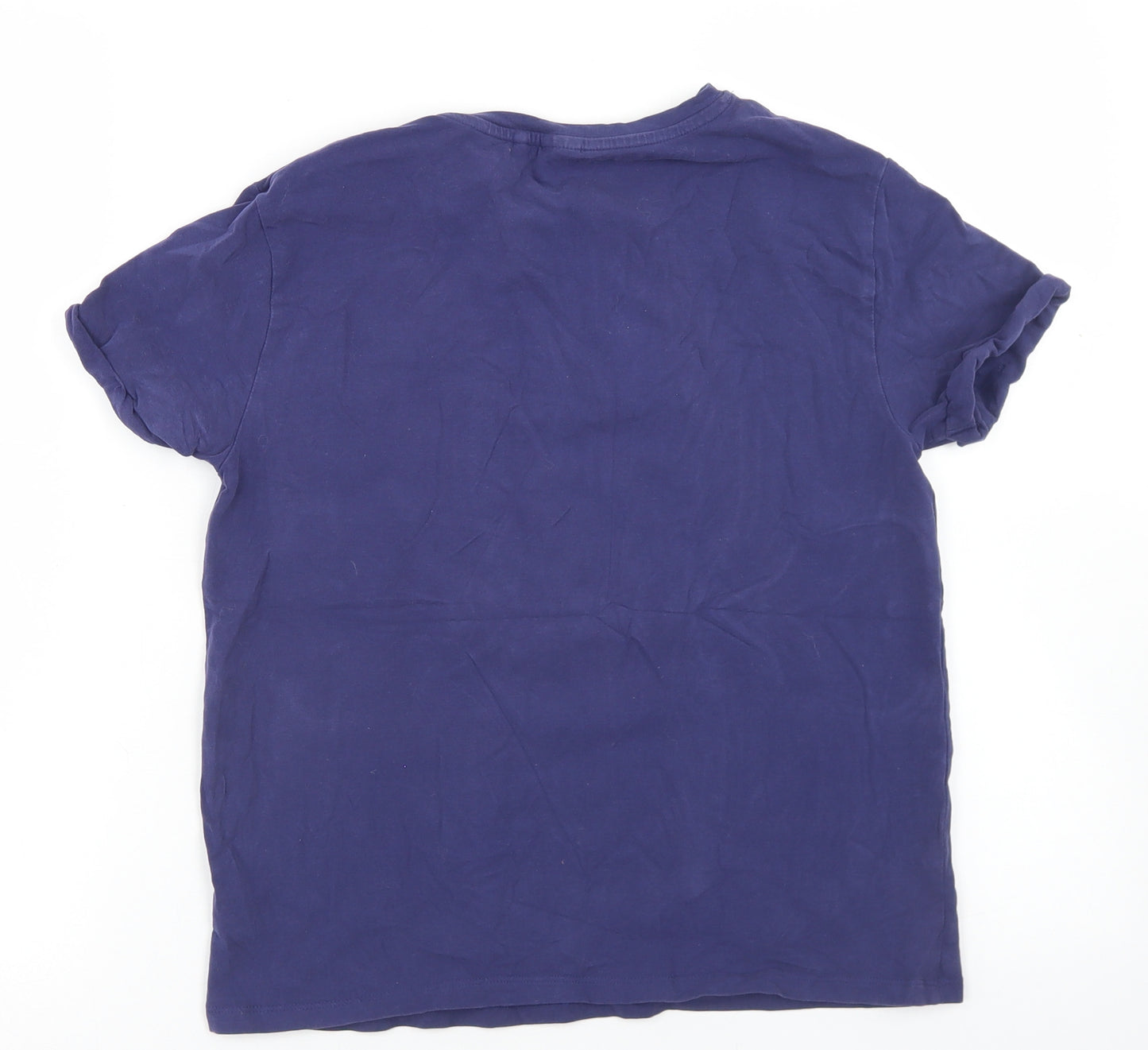 NEXT Girls Blue  Cotton Basic T-Shirt Size 12 Years Crew Neck  -  Be Awesome