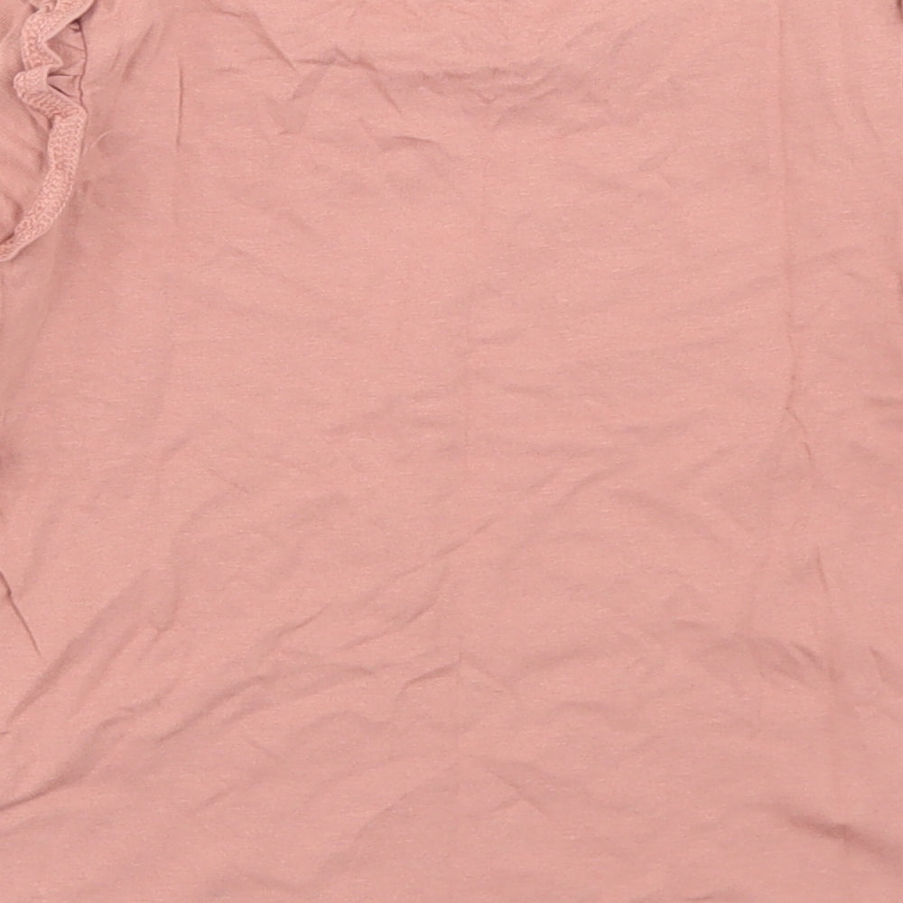 TU Girls Pink  Cotton Basic T-Shirt Size 3-4 Years Crew Neck