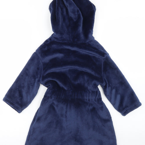 Marks and Spencer Boys Blue Solid Polyester  Robe Size 3-4 Years  Tie