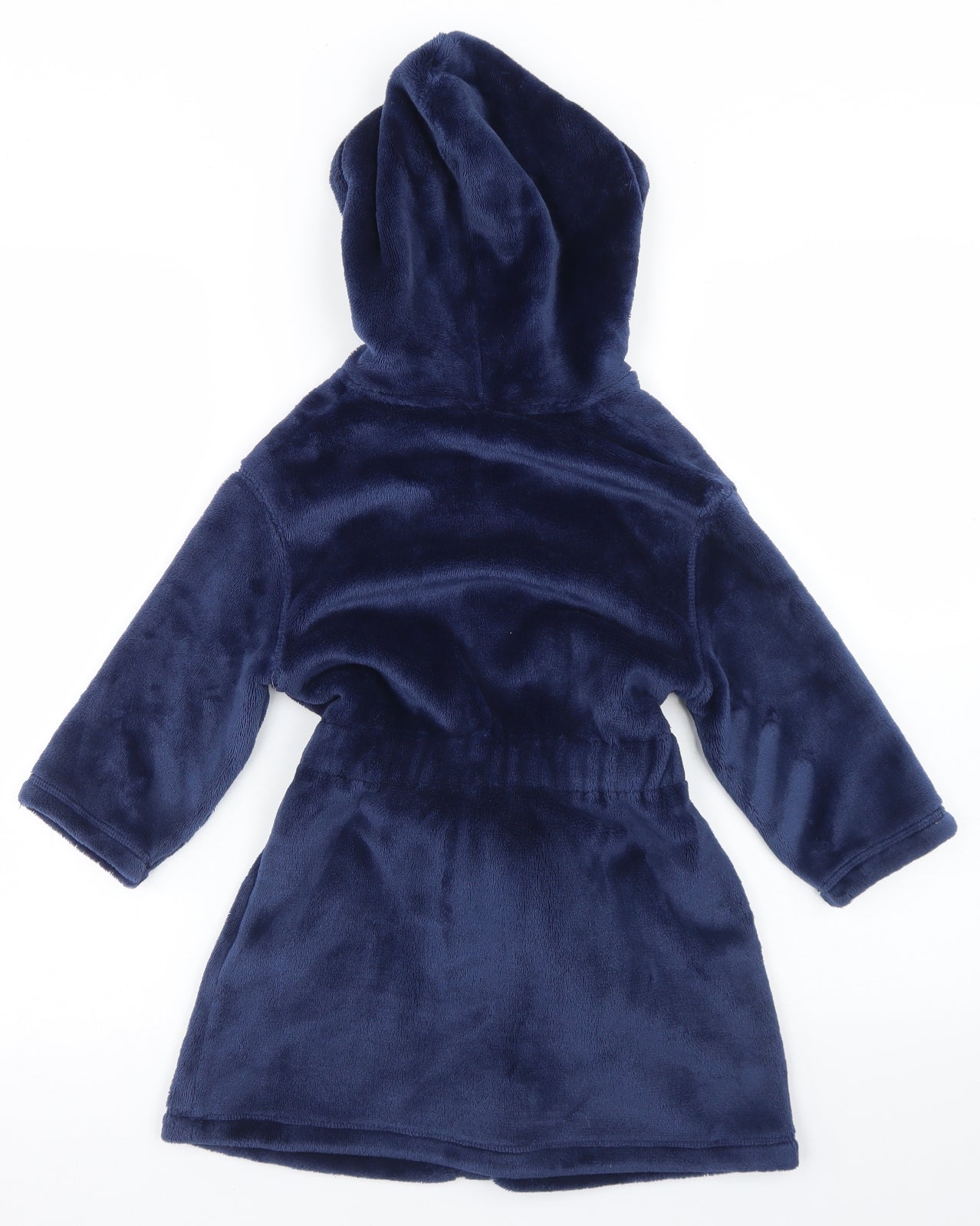 Marks and Spencer Boys Blue Solid Polyester  Robe Size 3-4 Years  Tie