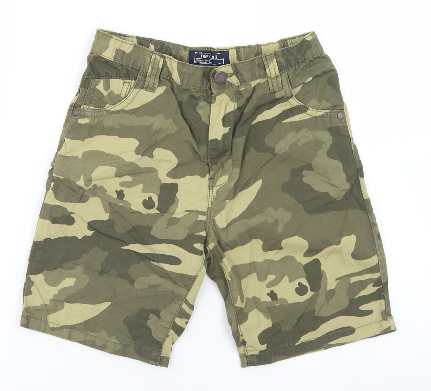 NEXT Boys Green Camouflage Cotton Chino Shorts Size 10 Years  Regular