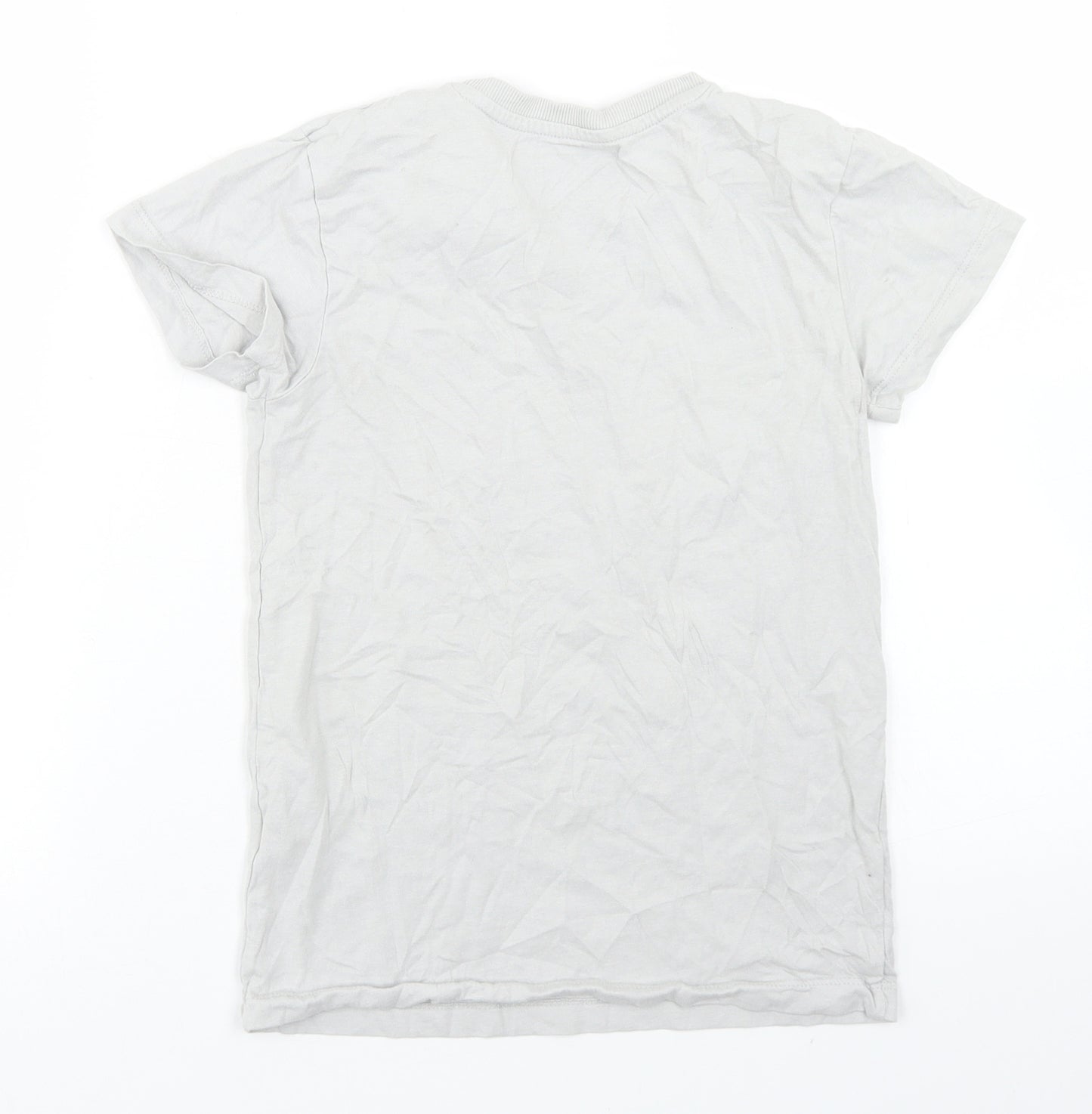 Matalan Boys Grey  Cotton Basic T-Shirt Size 9 Years Crew Neck  - Tomorrow
