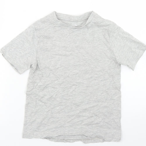 Studio Boys Grey  Cotton Basic T-Shirt Size 8-9 Years Crew Neck