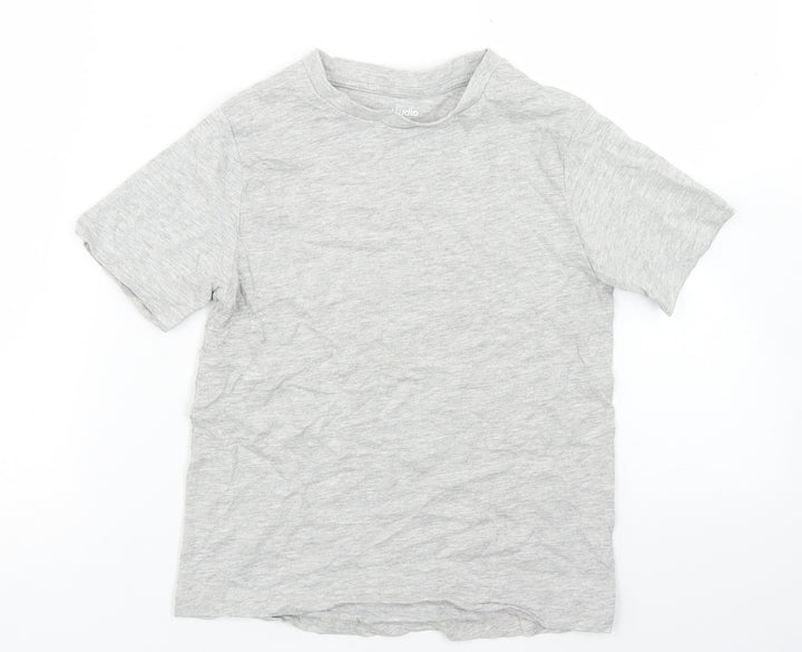Studio Boys Grey  Cotton Basic T-Shirt Size 8-9 Years Crew Neck
