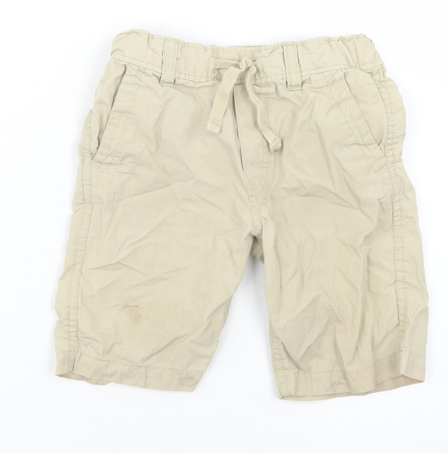 H&M Boys Beige  Cotton Chino Shorts Size 3-4 Years  Regular Drawstring