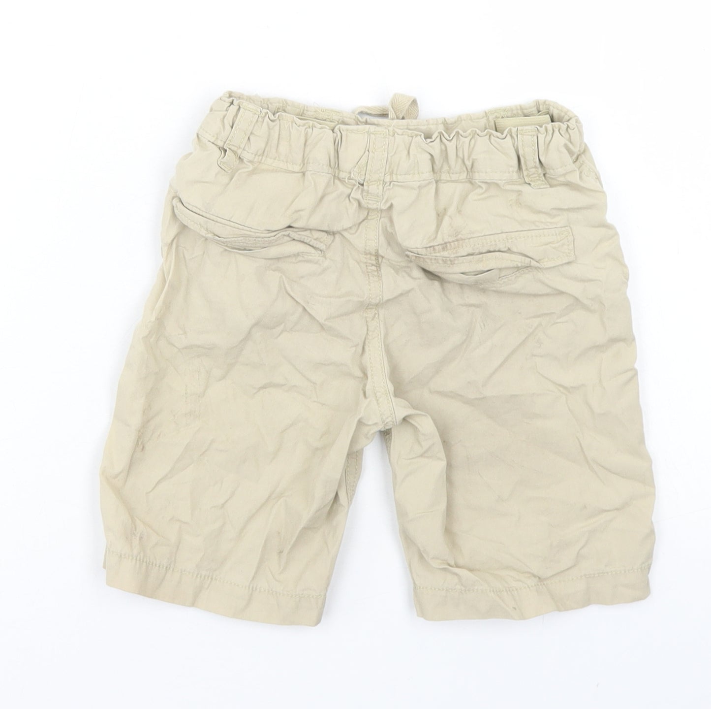 H&M Boys Beige  Cotton Chino Shorts Size 3-4 Years  Regular Drawstring