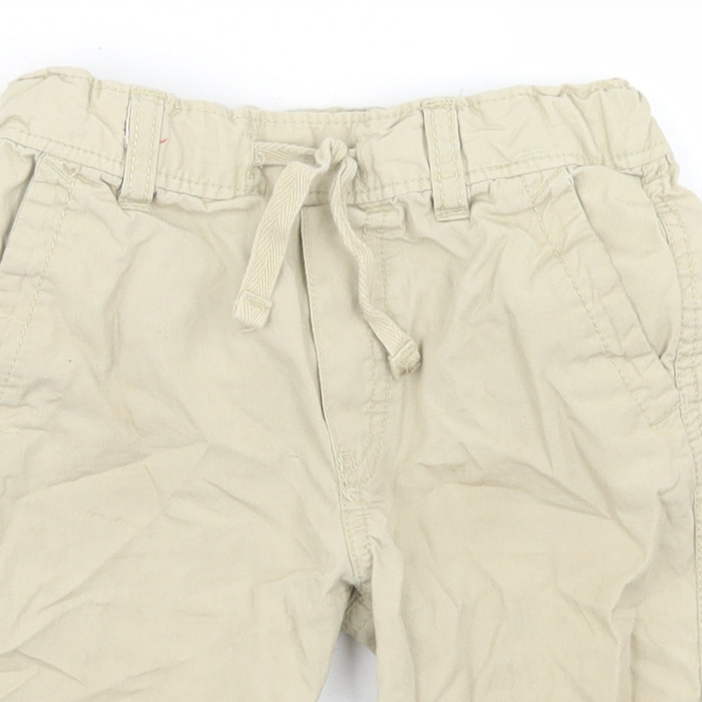 H&M Boys Beige  Cotton Chino Shorts Size 3-4 Years  Regular Drawstring