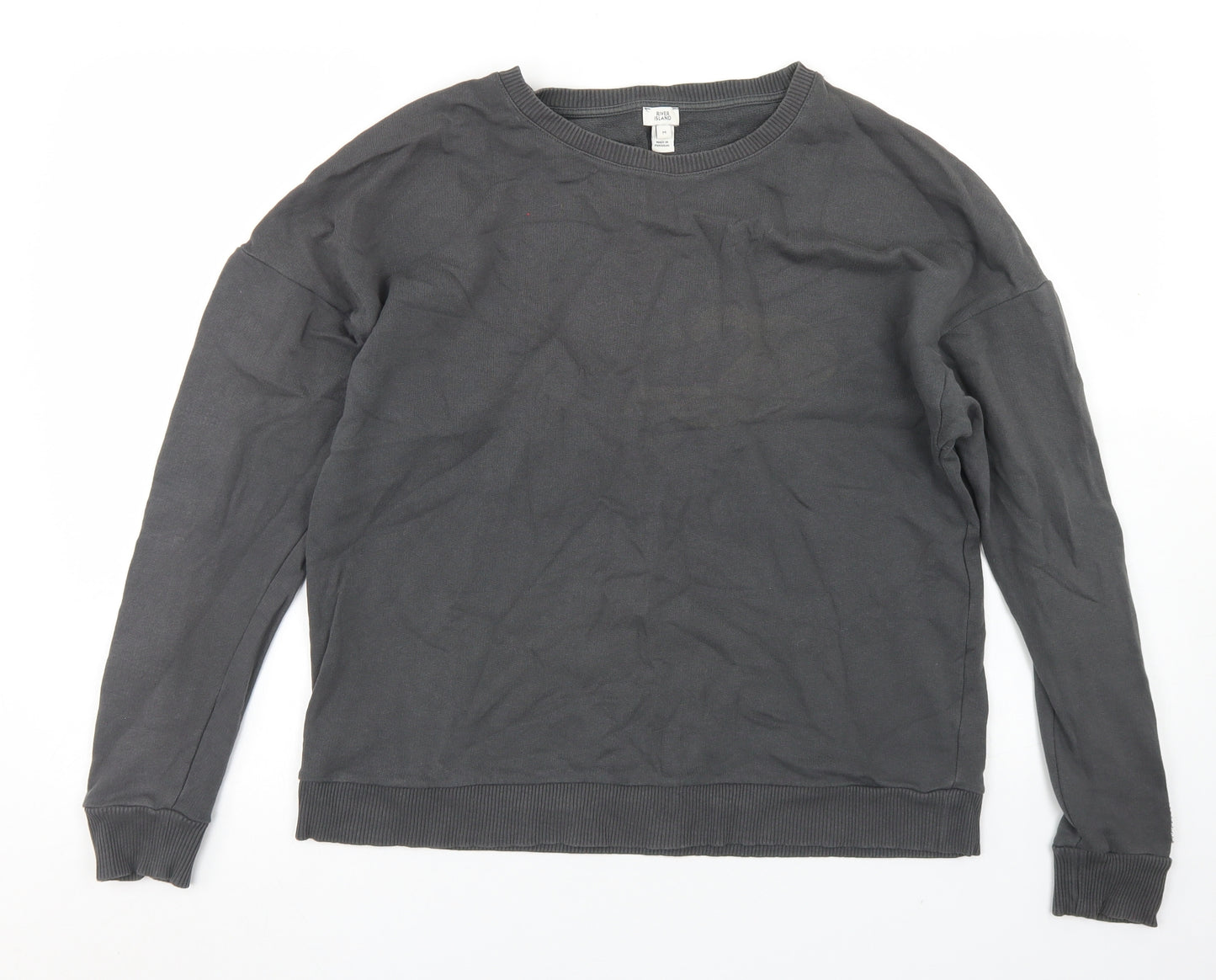 River Island Womens Grey Polyester Pullover Sweatshirt Size M