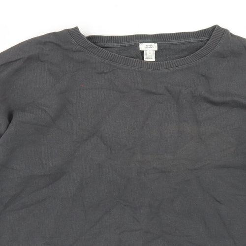 River Island Womens Grey Polyester Pullover Sweatshirt Size M