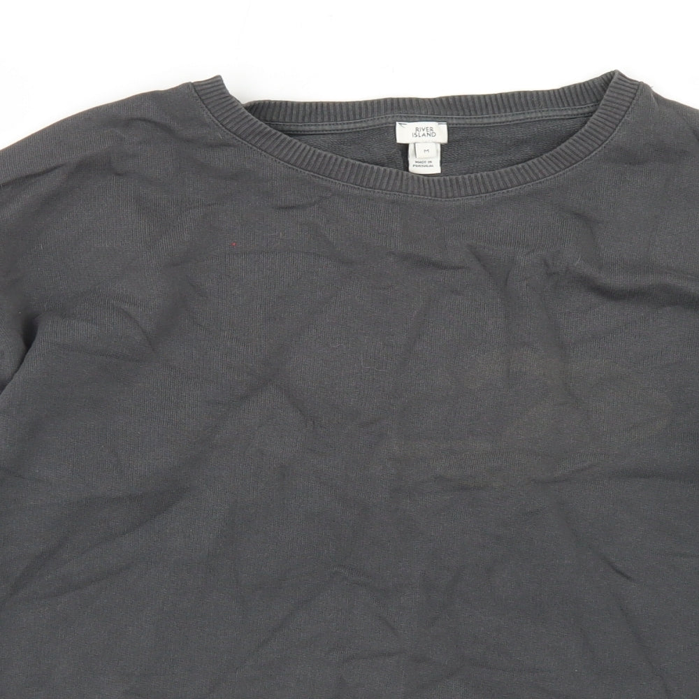 River Island Womens Grey Polyester Pullover Sweatshirt Size M