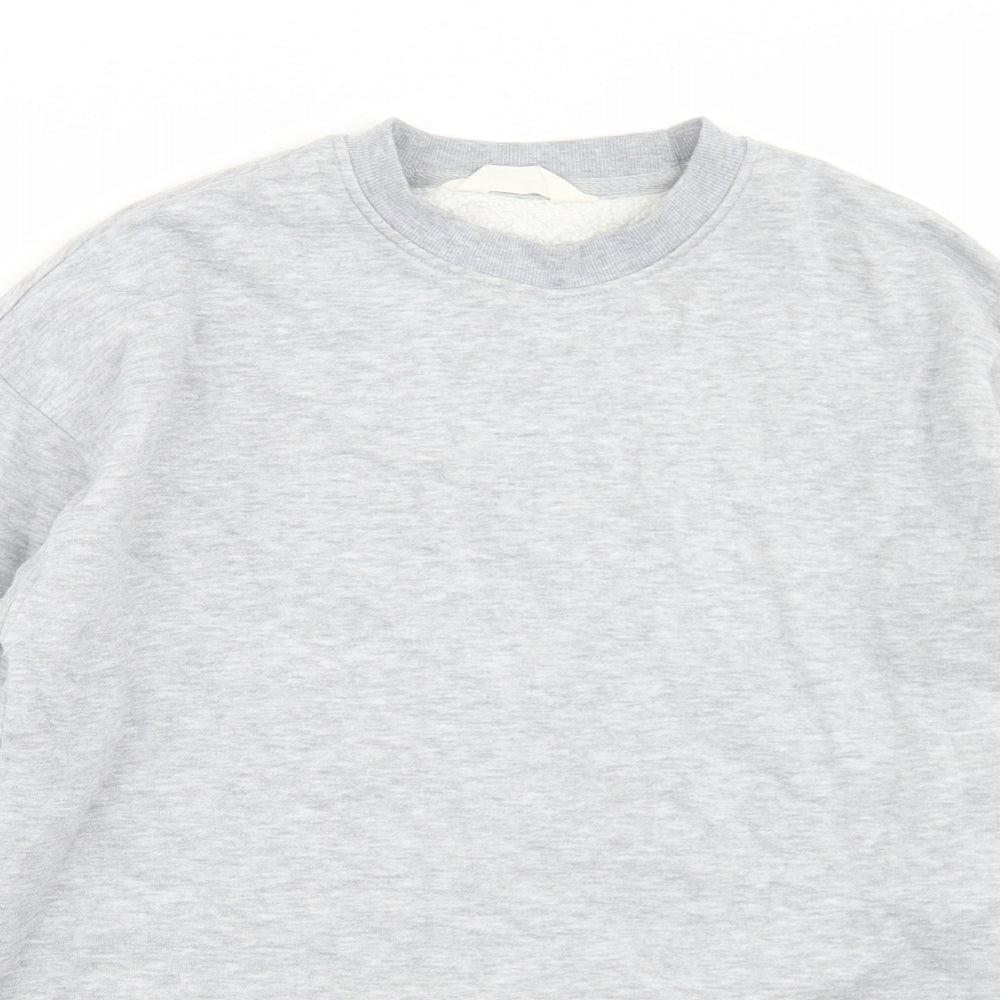 Primark Womens Grey  Cotton Pullover Sweatshirt Size 2XS