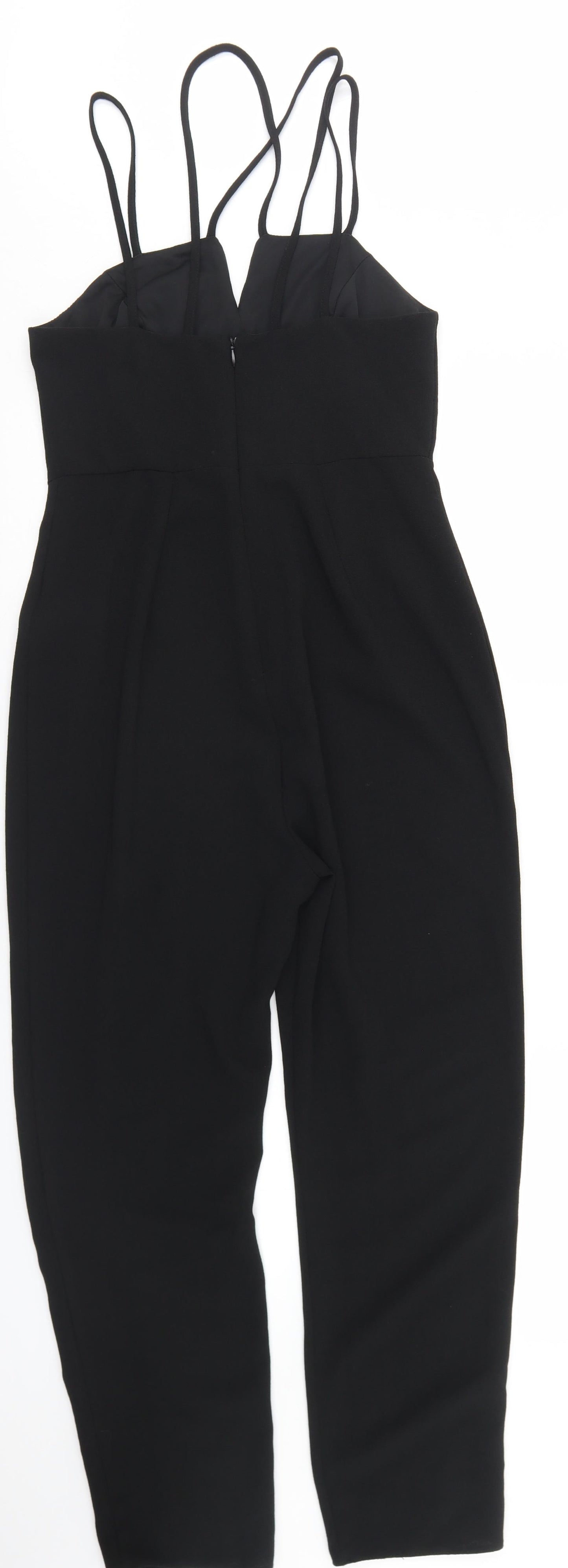 New Look Womens Black  Polyester Jumpsuit One-Piece Size 10 L25 in Zip