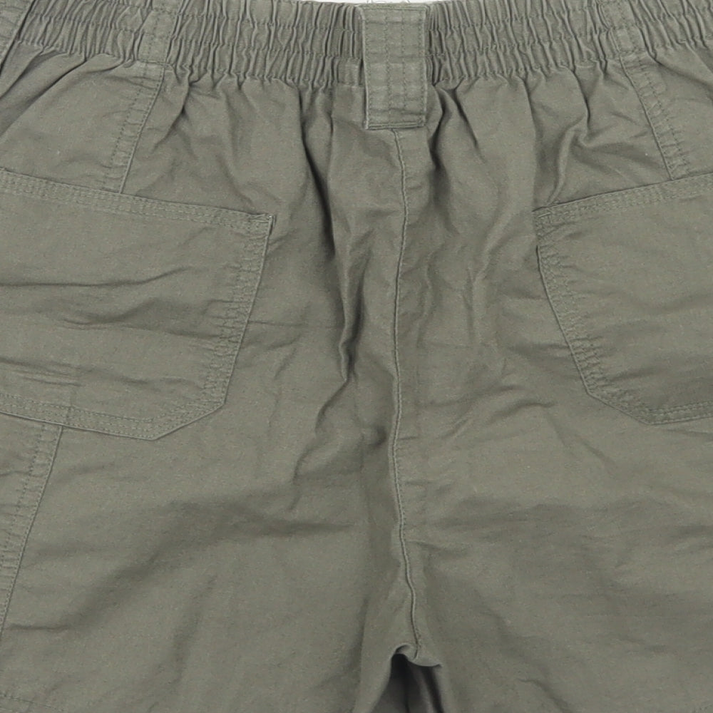 BHS Womens Green  Cotton Bermuda Shorts Size 16 L4 in Regular Button