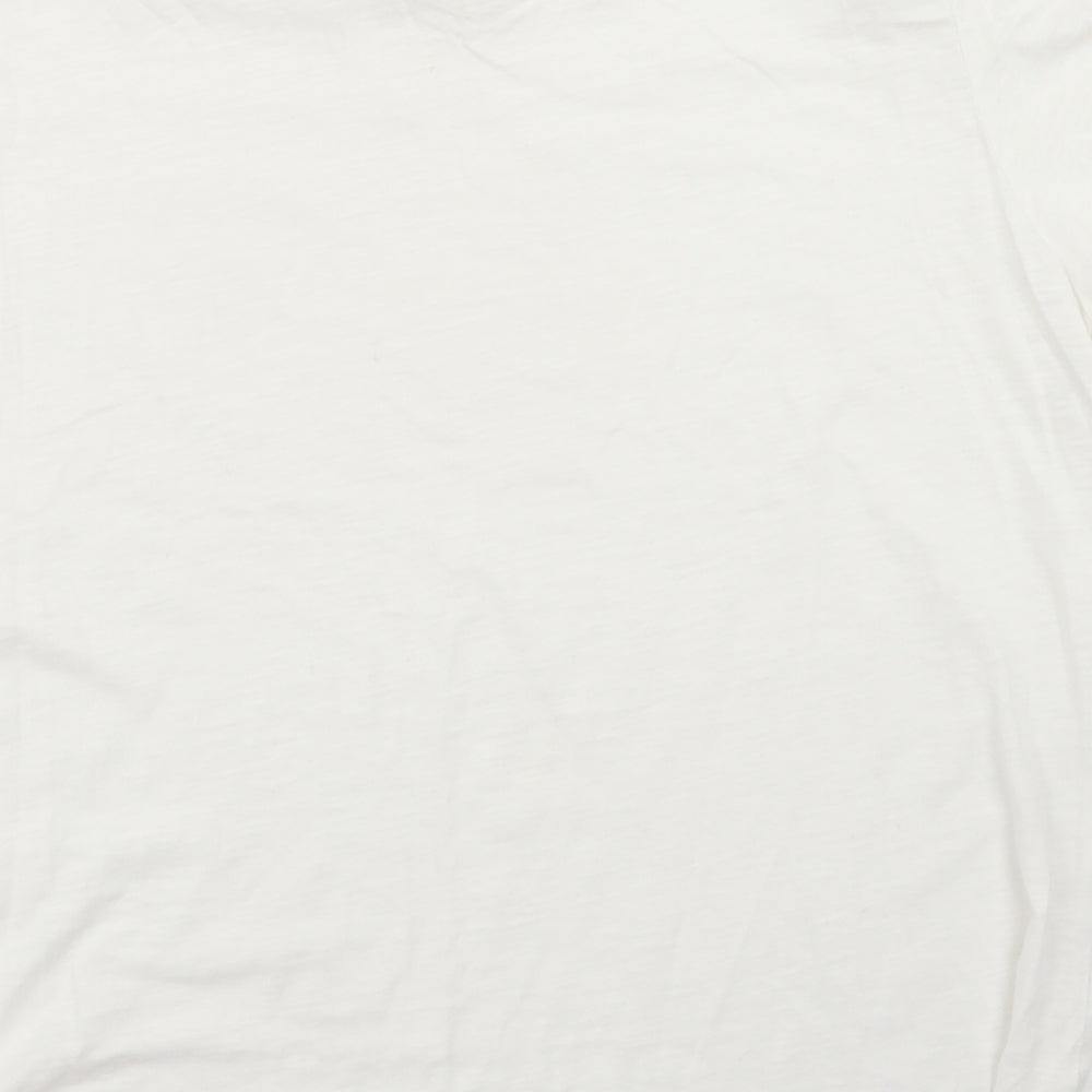 Simply Be Womens White  Cotton Basic T-Shirt Size 20 Collared