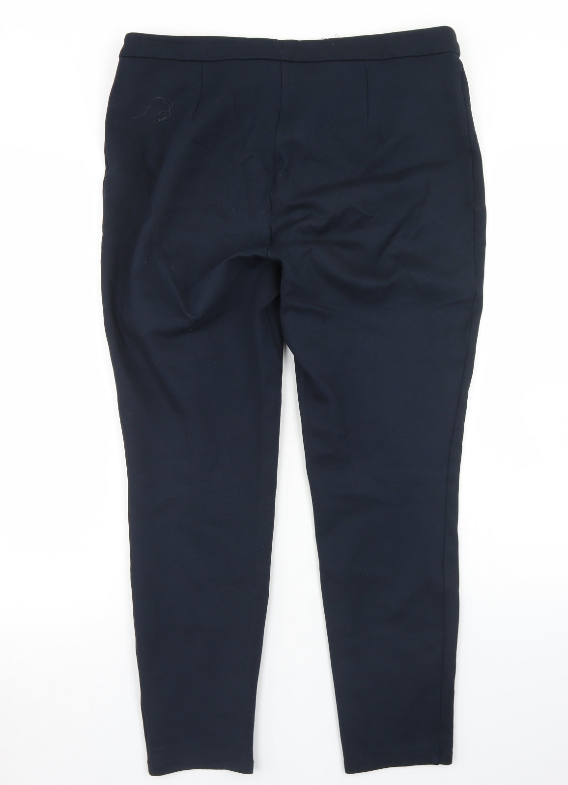Savida Womens Blue  Viscose Dress Pants Trousers Size 14 L25 in Regular Button