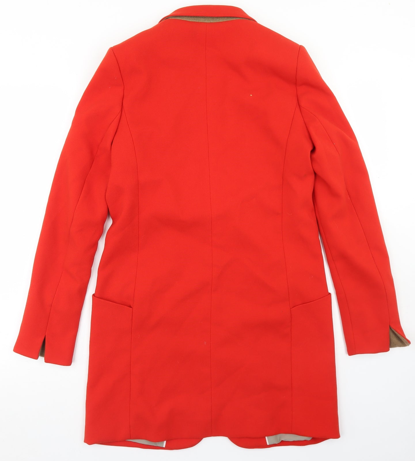 NEXT Womens Red   Overcoat Jacket Size 8  Snap