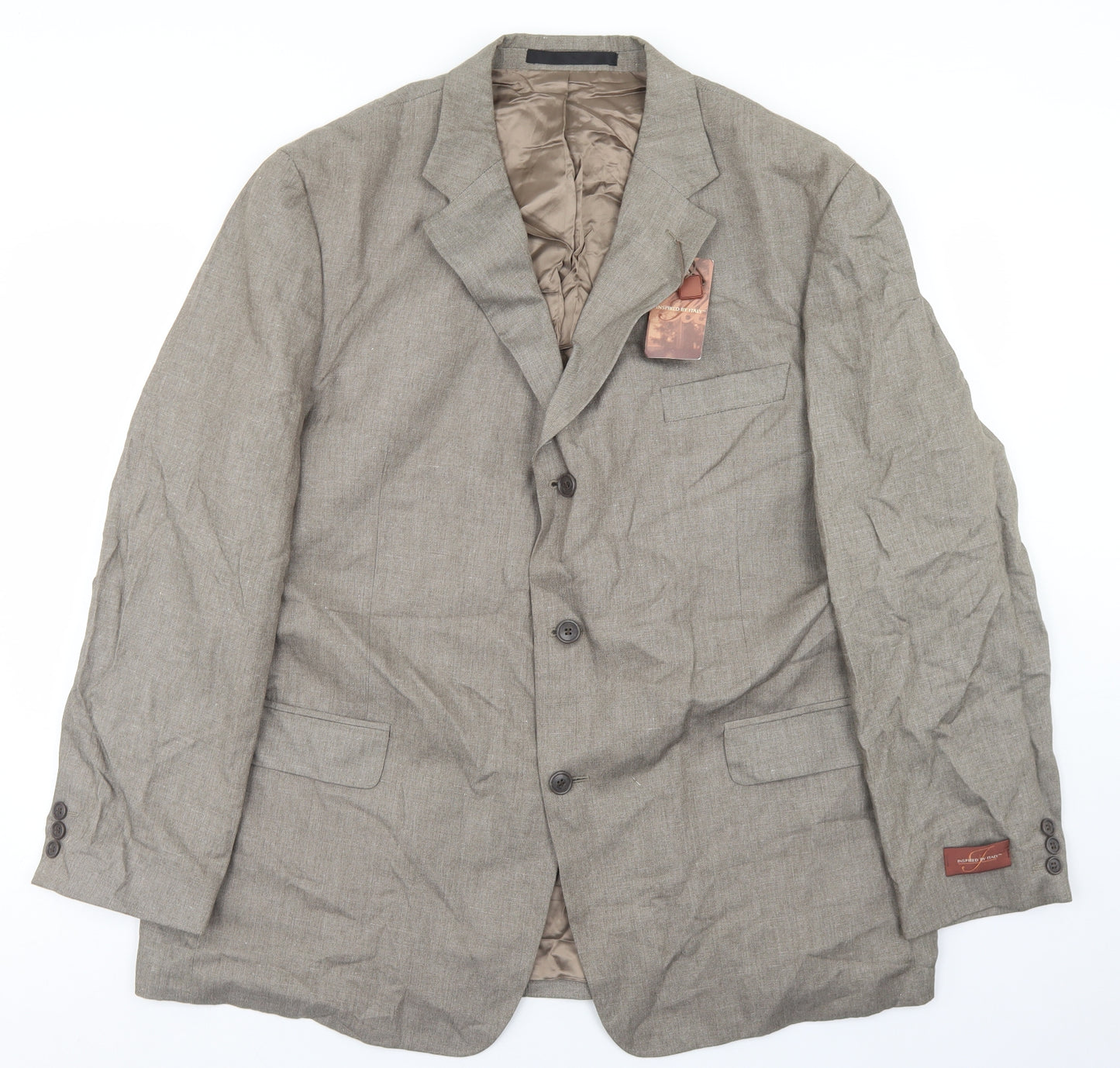 Marks and Spencer Mens Beige  Linen Jacket Blazer Size 46