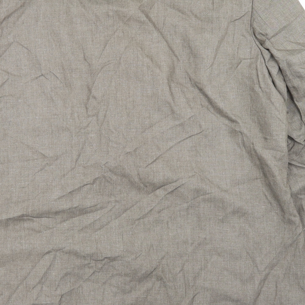 Marks and Spencer Mens Beige  Linen Jacket Blazer Size 46