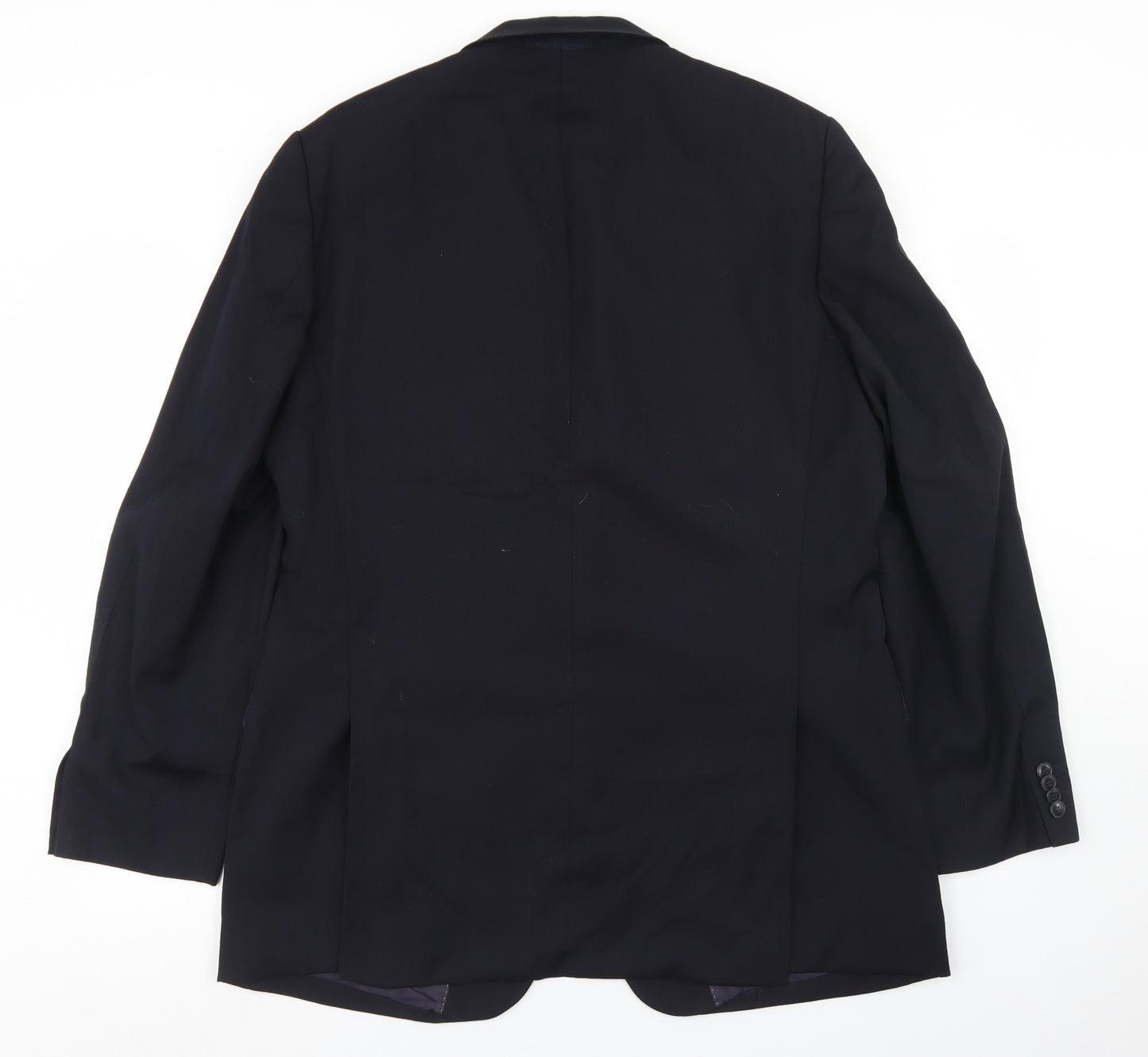 Becker Mens Black  Polyester Jacket Blazer Size 40