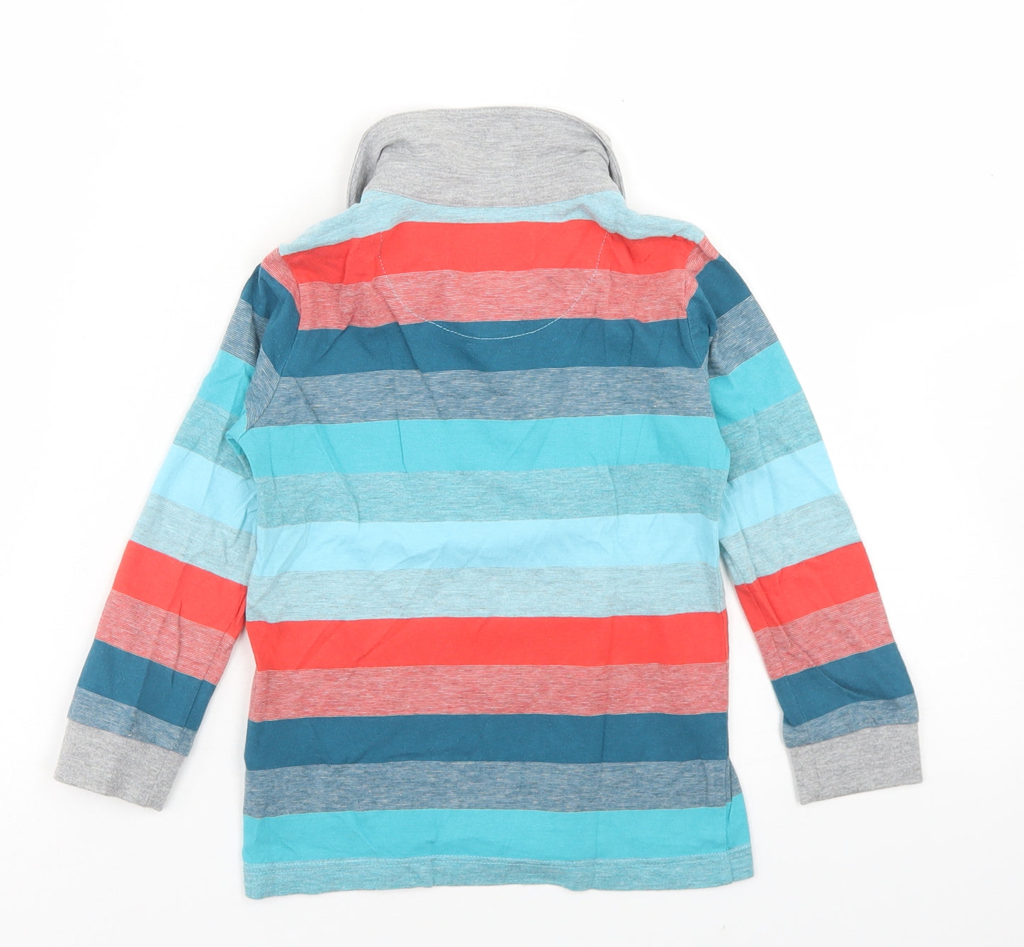 Ted Baker Boys Multicoloured Striped Cotton Basic Polo Size 3-4 Years Collared Button