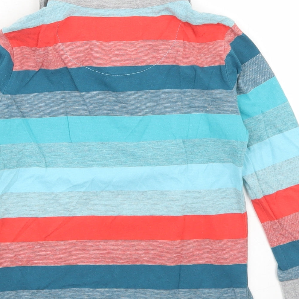 Ted Baker Boys Multicoloured Striped Cotton Basic Polo Size 3-4 Years Collared Button