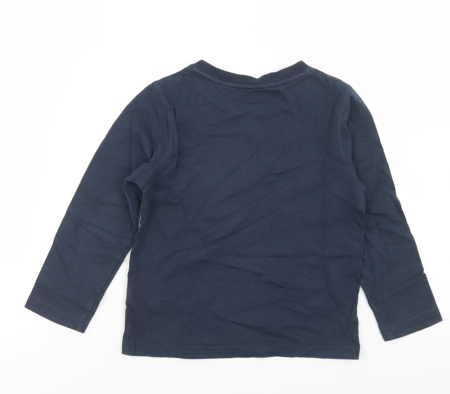 Timberland Boys Blue  Cotton Basic T-Shirt Size 5 Years Crew Neck