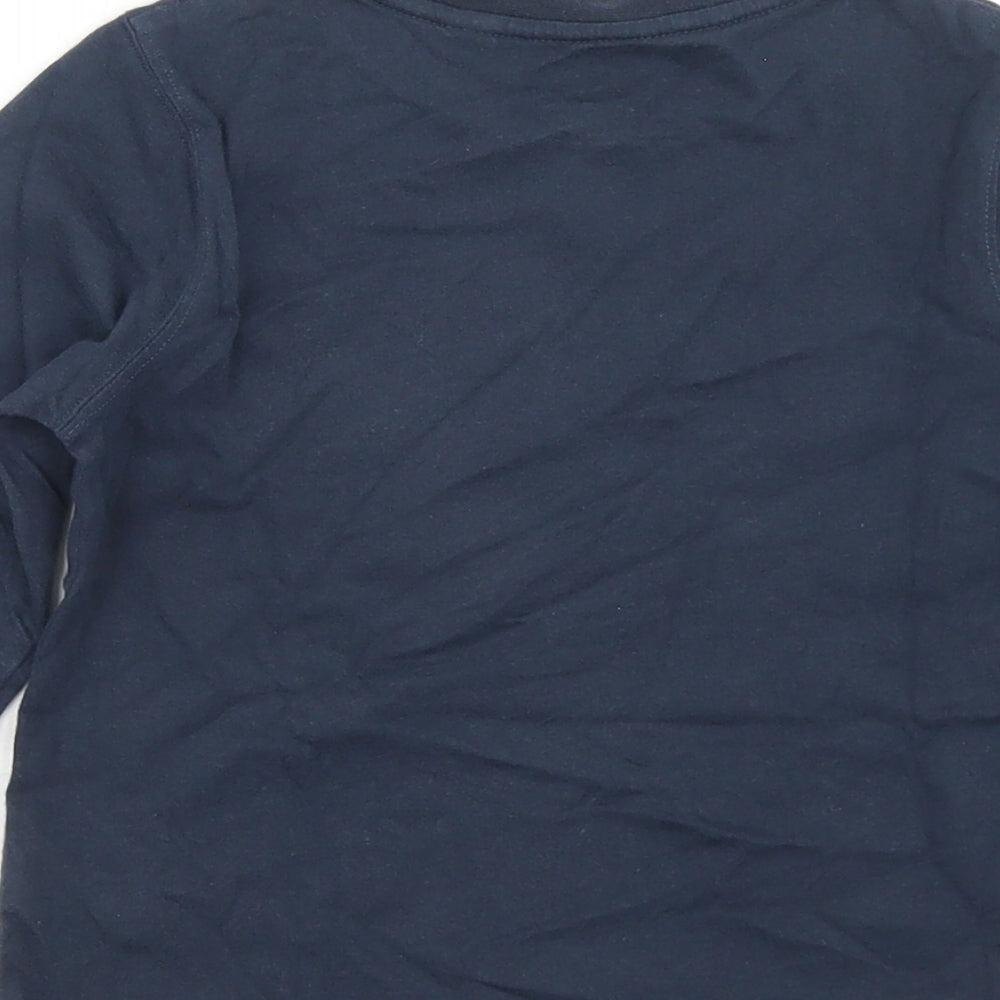 Timberland Boys Blue  Cotton Basic T-Shirt Size 5 Years Crew Neck