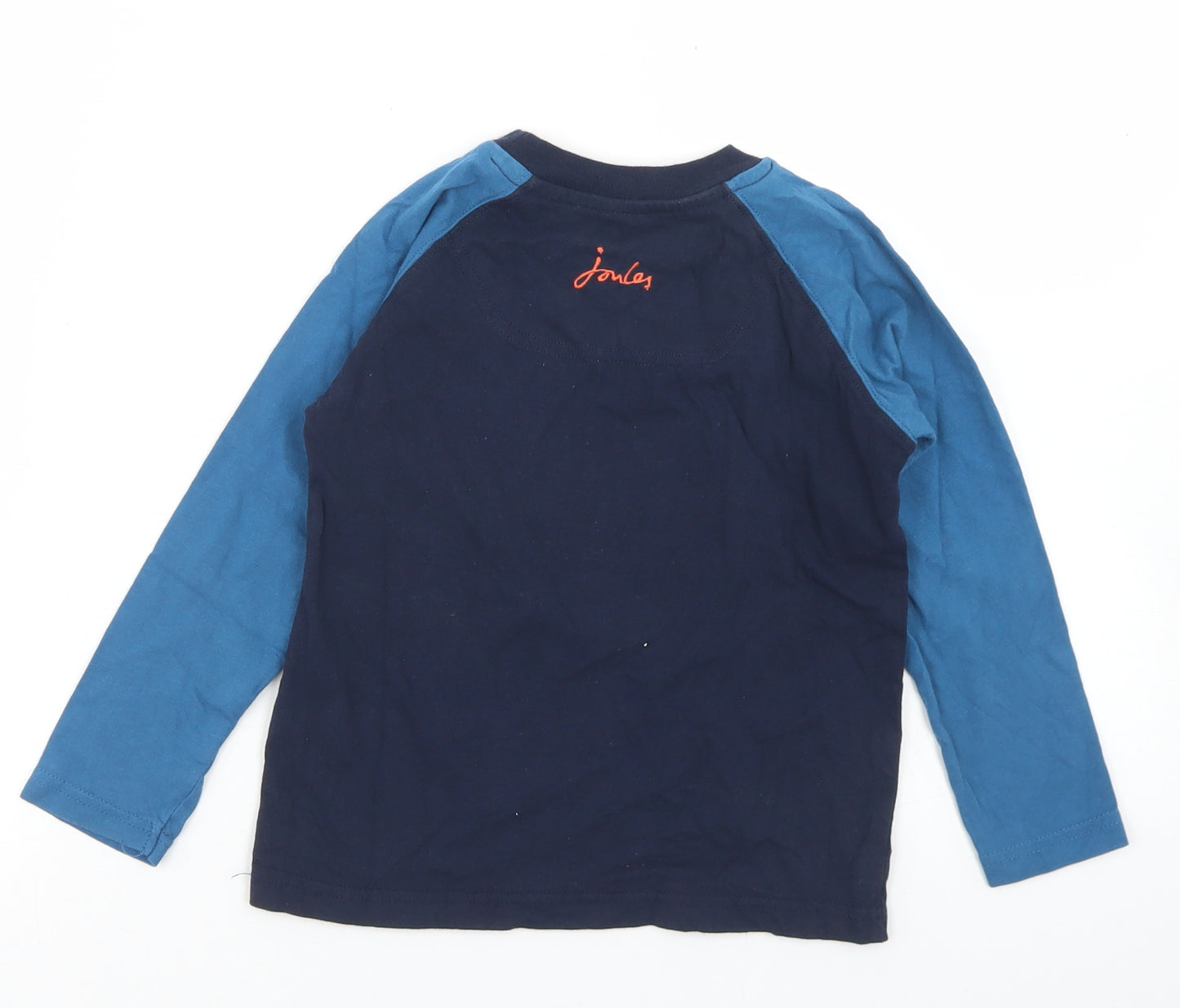 Joules Boys Blue  Cotton Basic T-Shirt Size 4 Years Crew Neck  - Yeti
