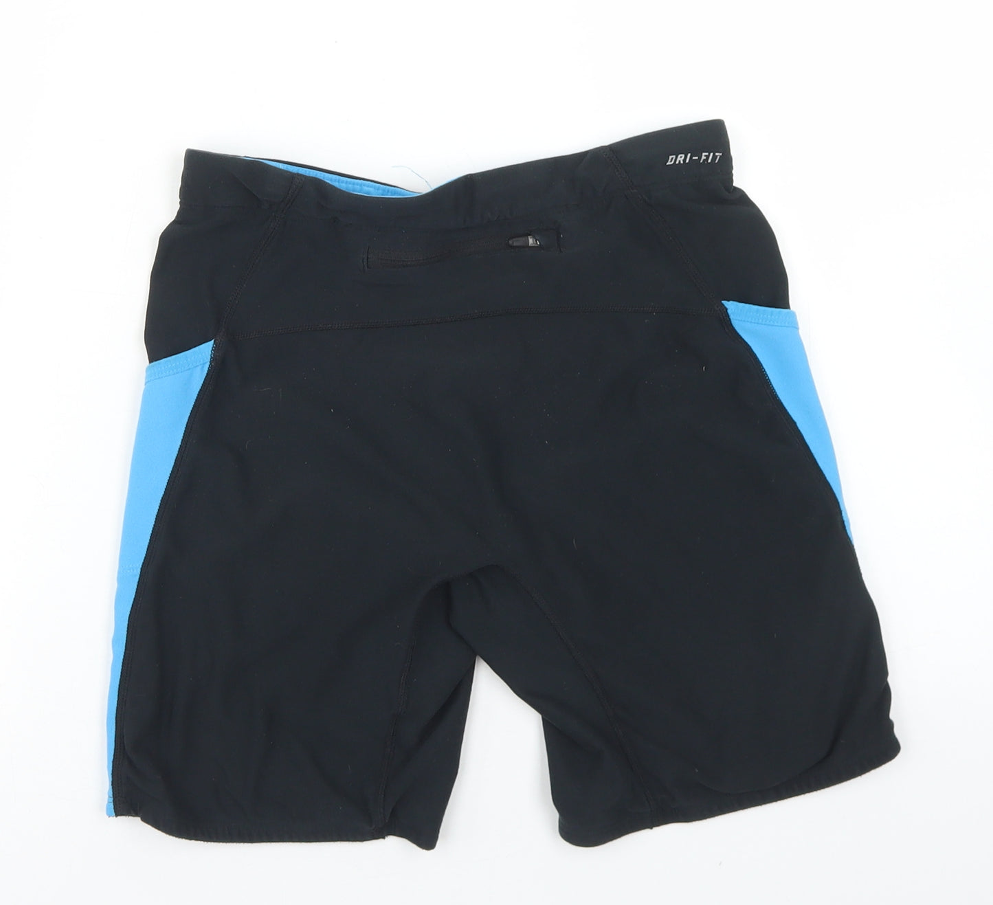 Nike Womens Black Colourblock Polyester Biker Shorts Size M L6 in Regular