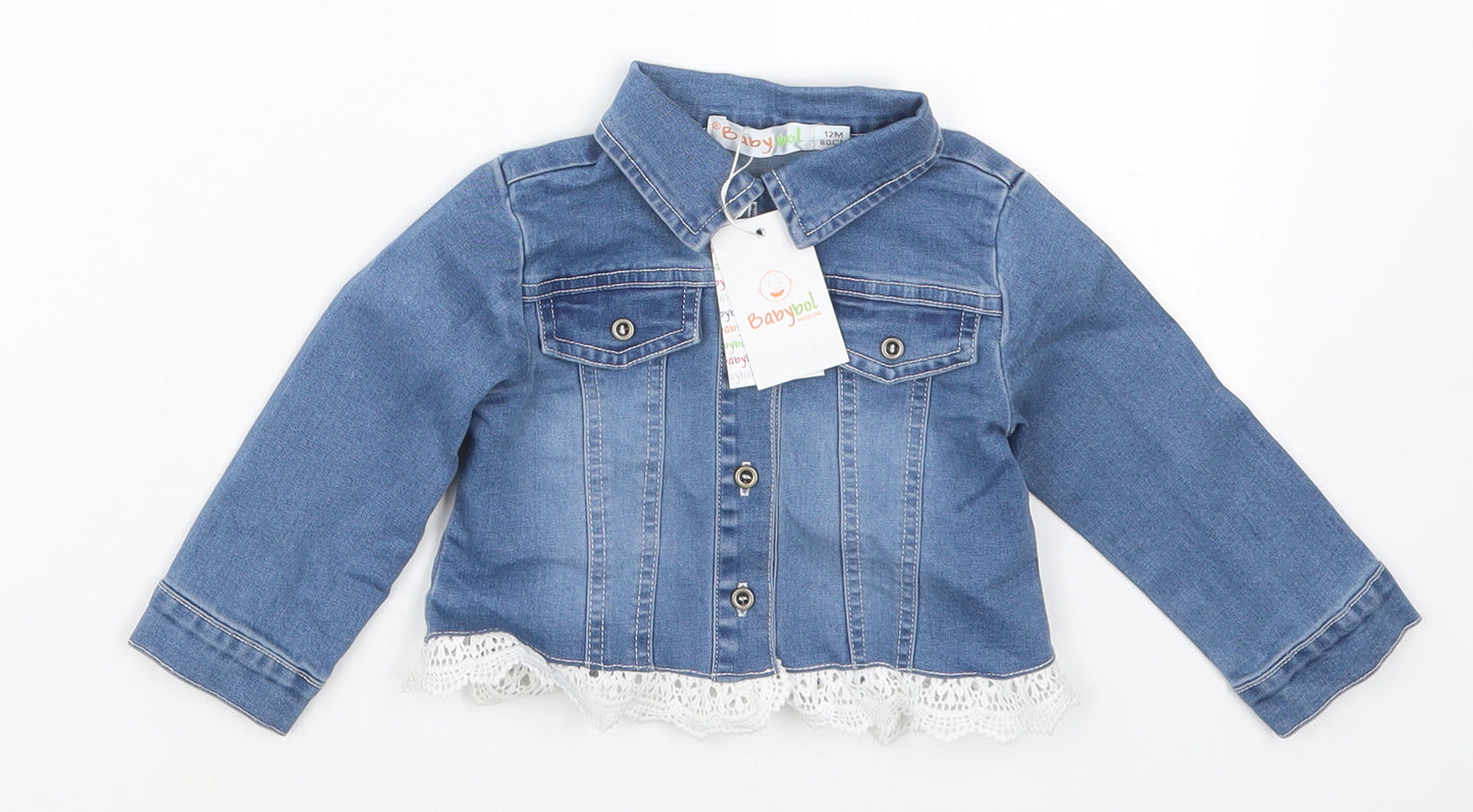 Babybol Girls Blue   Jacket  Size 12 Months   Button