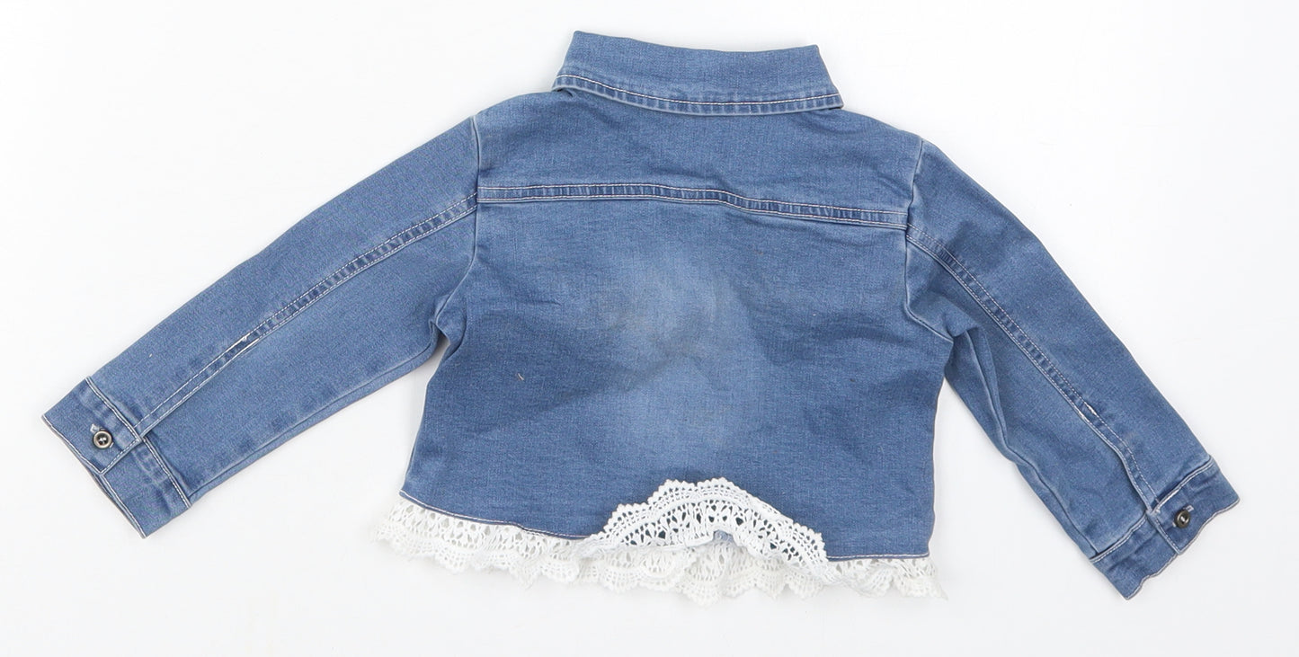 Babybol Girls Blue   Jacket  Size 12 Months   Button