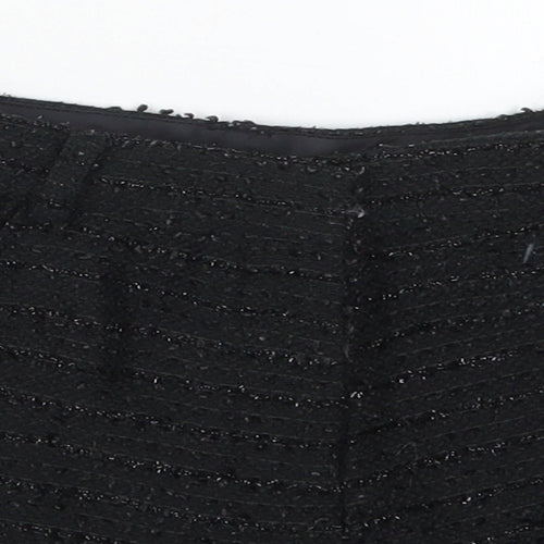 George Girls Black  Polyester Mom Shorts Size 6-7 Years  Regular Hook & Eye