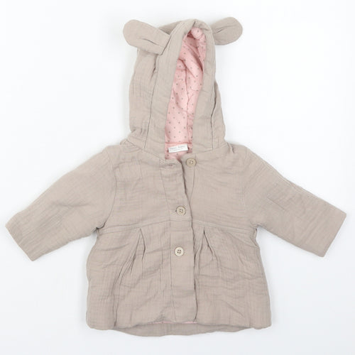 NEXT Girls Brown   Jacket  Size 3-6 Months   Button