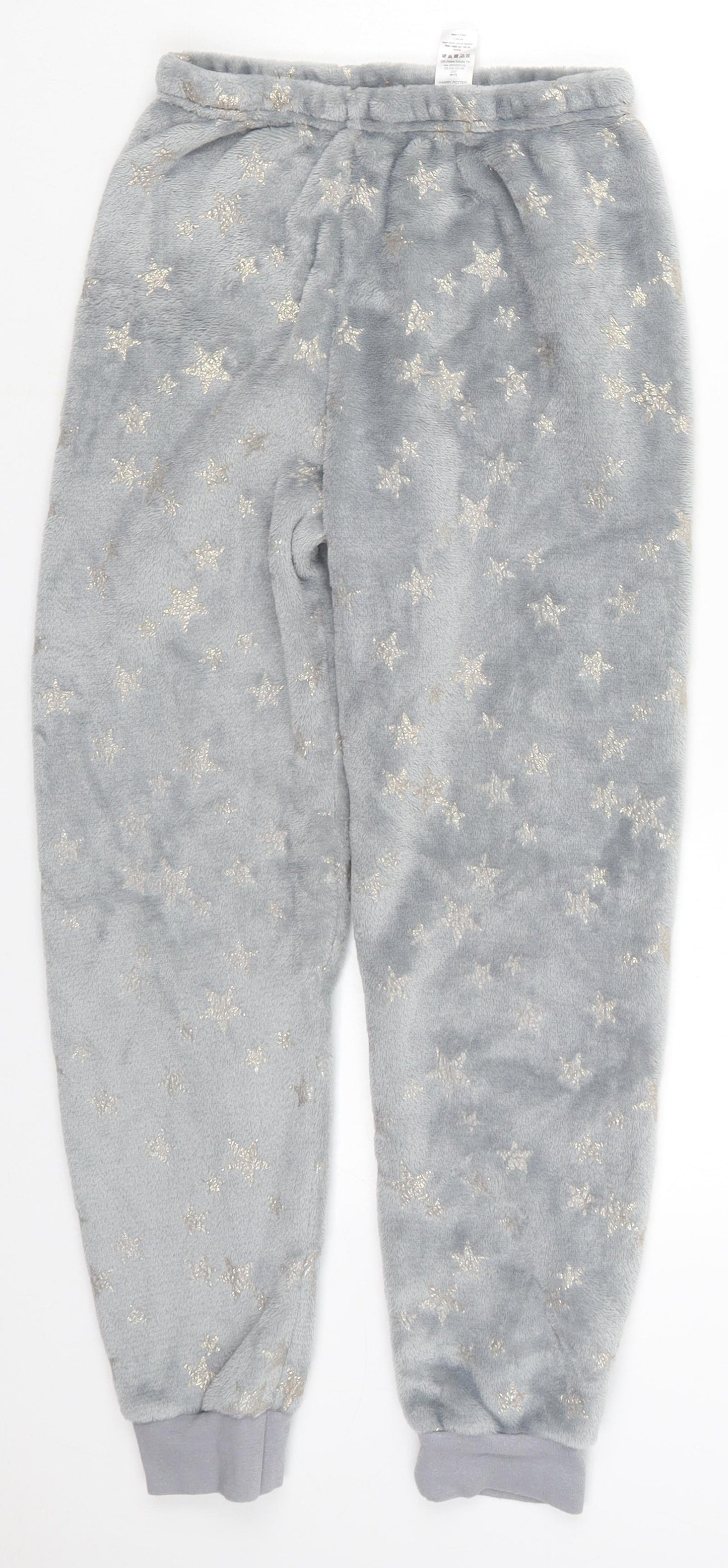 George Girls Grey  Polyester Sweatpants Trousers Size 8-9 Years  Regular  - Stars Pyjama Pants