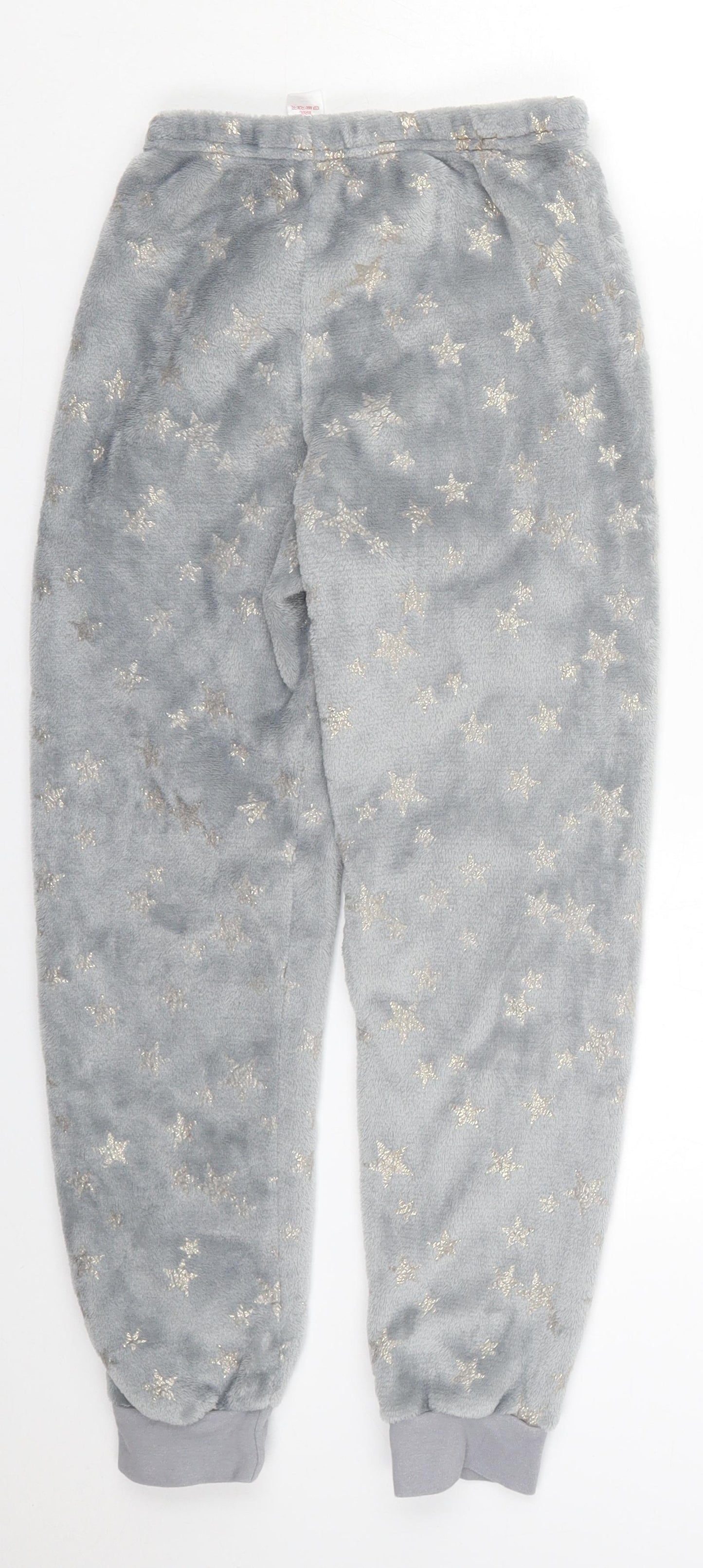 George Girls Grey  Polyester Sweatpants Trousers Size 8-9 Years  Regular  - Stars Pyjama Pants